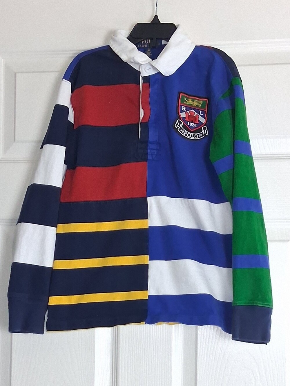 Polo Ralph Lauren Stripe Cotton Jersey Rugby Long Sleeve Shirt